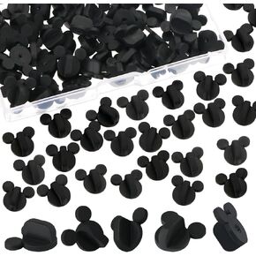 50pcs PVC Rubber Mouse Mouse Ears Backs ، Benospace Coat Tie Tack Mouse Head Pin Backs Fabel Pin Backs Backs Backs Holder Comply Compls Attons