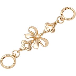 Gold Bow Bag Extender Chain, Bow Pattern Purse Strap Replacement, Metal Wallet Extender Chain for Handbags Purses Accessories