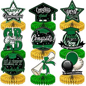 9 قطع 2024 قطع مركزية على شكل قرص العسل، فئة أرجوانية من 2024 Congrats Grad قطع مركزية على شكل قرص العسل، ديكورات حفلات التخرج، أغطية طاولات التخرج لمستلزمات حفلات التخرج in Kuwait