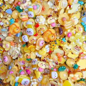 10pcs Slime Charms Resin Fake Candy Charms Kawaii Cute Set Mixed Assorted Sweets Flatback Slime Beads Making Supplies for DIY Craft Making and Ornament Scrapbooking