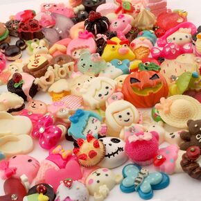 Summer-Ray 100 Mixed Lot Resin Embellishment Value Pack for Hair Clips, Scrapbooking
