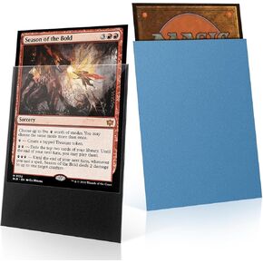 200 Pack Card Sleeves, Matte Dual Trading Card Sleeves with Opaque Back & Smooth Shuffle, Tear Resistant Card Protectors for MTG, TCG and Game Cards (Lagoon Blue)