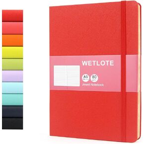 DOT Matrix Hardcover Notebook - كتابان 3.5 "× 5.5" - مصنوع من ورق جودة مستدامة وممتازة ، بسيطة ، طبيعية ومحمولة ، مناسبة للمدارس ، استخدام المكتب (Black & Red)