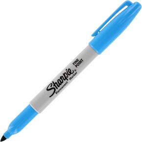 علامة دائمة Sharpie ، النقطة الدقيقة ، الفيروز ، حزمة 12 (غلاف تقلص)