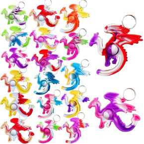 24 حزمة Dragon Bulk Mini Pop Fidget Gift for Holiday Boys and Girls Kids Party Party Favors Favors و Seriesroom Teturs