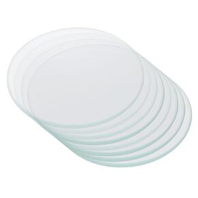 PATIKIL 75mm/3"Diameter Watch Glass, 8Pack High Transparent Smooth Edges Chamfered Arc Cover Lids for Beakers&Flasks, Evaporation Dish, Laboratory Supplies