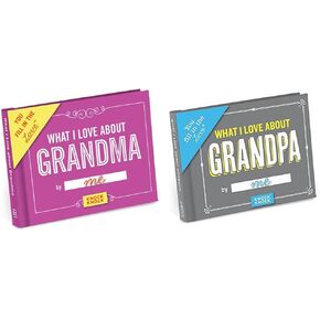 Knock Knock What I Love in Grandma inwing the Love Book Journal Fill-in-Flank Gift ، 4.5 × 3.25 بوصة وما أحبه في مجلة الحب الجد