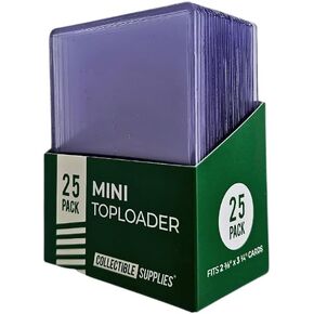 Mini Toploaders for Cards or Stickers 2 3/8" x 3 1/4" - 25 Pack Top Loaders 35pt. (25 pack)