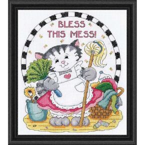 Design Works Crafts Inc. Bless This Mess Counted Cross Stitch Kit, Multi