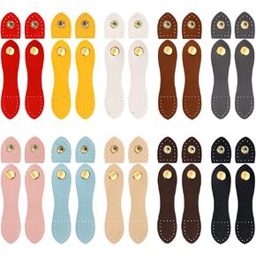 Realand 20 Sets Leather Snap Button Closure, 10 Colors, Faux Leather, Sew On, Purse, Wallet, Bag, Notebook, Tote, Coin Purse Making Supplies