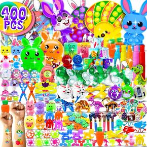 400 PCS Party Party Ford Favors للأطفال ، حشوات سلة حشو البيض السائبة ، صندوق Tuys Treasure Fox لجوائز الفصول الدراسية هدايا ألعاب Hunt
