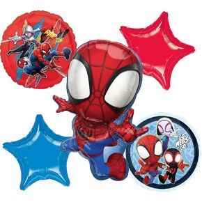 Spidey وأصدقائه المذهلة لحفل عيد ميلاد إمدادات باقة بالون