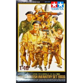 Tamiya 300032526 - WWII مجموعة المشاة البريطانية في أوروبا ، المجموعة العسكرية 1:48