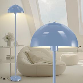 Floor Lamp, Industrial Black Floor Lamps for Living Room, 65.6in Standing Lamp, Retro Mushroom Dome Shade, Whole Metal, E26 Socket, Mid Century Modern Floor Lamp for Bedroom/Office,No Bulb
