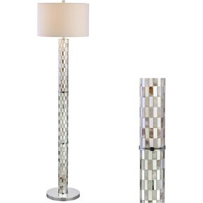 Jonathan y jyl1057a Liam 63.5 "مصباح أرضي الصدف الفسيفساء ، الساحلية ، التقليدية ، الأنيقة ، الصخور خطوة القدم ، المكتب ، غرفة المعيشة ، غرفة عائلية ، غرفة طعام ، غرفة نوم ، كريم