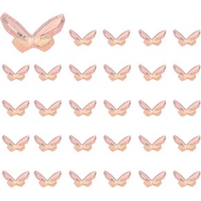 Mini Resin Butterflies, 0.31" Length, Resin Miniature Dollhouse Accessories Yellow - (Applications: for Crafts Nail Art Fairy Micro Landscaping Ornament) 50-Pieces