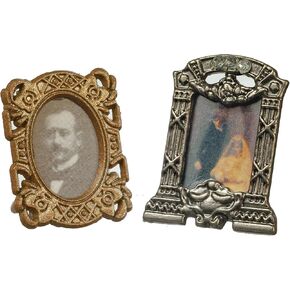 Dollhouse 2 Portrait Photo Photo Photo Fames Miniature 1:12 ملحق