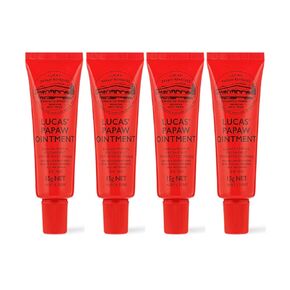 FOUR Tubes of Lucas' Papaw Ointment 15g with Lip Applicator
