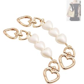موسع حزام محفظة القلب ， استبدال حزام سلسلة الذهب ， سحر حقيبة موسع المحفظة (2pcs-pink Heart)