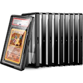 SellCCG PSA Slab Case Graded Card Guard PSA & CGC Metal Magnetic UV Protection Glass Display Bumper Box Protector