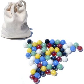 نحن ألعاب الاستبدال Glass Marbles - 60 عدد للمدهشات الصينية - قطع الألعاب الملونة للعب اللوح - الرخام فقط