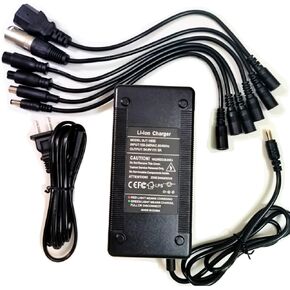 [FIT FIT] 54.6V 3A شاحن سريع (7 مقابس) Universal لبطارية ليثيوم 48V 13S 48 فولت الشاحن البديل Heybike Sondors Pedego Rad Power Aventon Vivi (48V فقط) إلخ 54.6 فولت 3 أمبير 3 أمبير