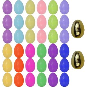 مجموعة العلامة التجارية Black Duck من 72 بيض عيد الفصح الرائع مع 4 بيض ذهبي - Mini: 1.75 "Golden: 2.375" - 13 لونًا (76)