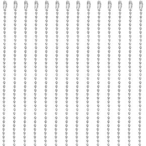 1 مربع 30pcs 24 بوصة الكرة الفضة سلسلة قلادة كبيرة الكرة حبة سلاسل القلادة المعاد