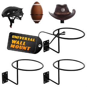 BURIUS 9Pcs Cowboy Hat Holder Helmet Stand - Baseball Hat Organizer Hat Rack Helmet Holder Wall Mount Closet - Wall Hat Holder Home Organization Motorcycle Helmet Accessories Cowboy Hat Rack