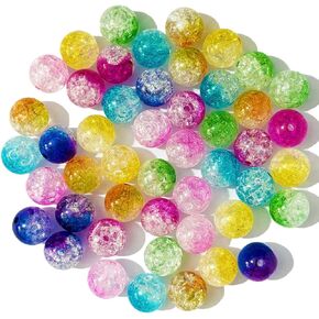 Acylic AB Plated Round Bead DIY Loose Bead Craft Embelishment Bead (Mixed Colors-Square), CC-Z002