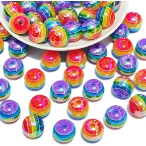 Acylic AB Plated Round Bead DIY Loose Bead Craft Embelishment Bead (Mixed Colors-Square), CC-Z002 in Saudi Arabia