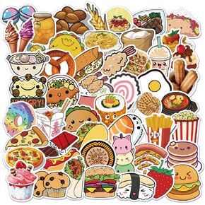 50pcs ملصقات المخلوقات الأسطورية اللطيفة حزمة ملصقات زجاجة ماء فينيل المحمول للفتيات للدراجات النارية كوب الأمتعة على الجصون شارات التزلج على الجليد التزلج على الجليد (Unicon)