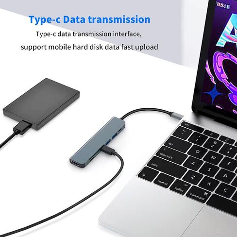 محول USB C إلى HDMI، محول HDMI 3 في 1 إلى USBC رقمي AV متعدد المنافذ، محول USB من النوع C إلى HDMI 4K، USB 3.0، 100 وات PD لجهاز MacBook Pro Air iPad Chromebook XPS Acer HP Dell Surface Samsung in Kuwait