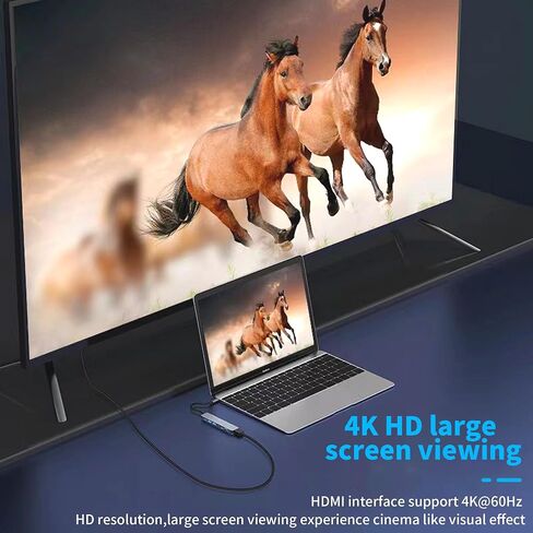 محول USB C إلى HDMI، محول HDMI 3 في 1 إلى USBC رقمي AV متعدد المنافذ، محول USB من النوع C إلى HDMI 4K، USB 3.0، 100 وات PD لجهاز MacBook Pro Air iPad Chromebook XPS Acer HP Dell Surface Samsung in Kuwait