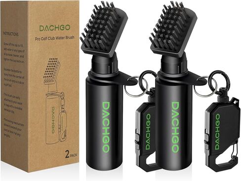 Pro Golf Club Cleaner Brush, Golf Water Brush with Lockable Retractor Clip & Squeeze Bottle for Easy Cleaning, 7.5 Inches - Hold 4 oz of Water, Golf Essentials Accessories for Men and Women in Saudi Arabia