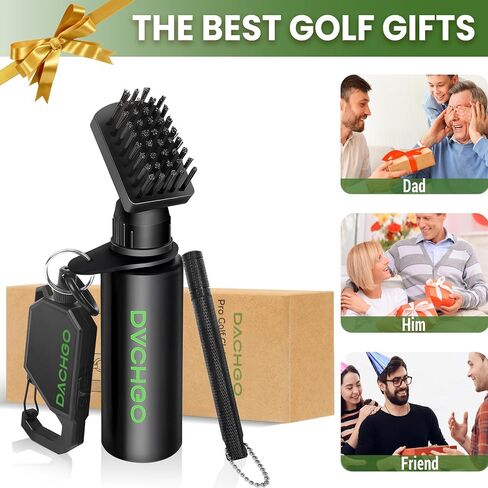 Pro Golf Club Cleaner Brush, Golf Water Brush with Lockable Retractor Clip & Squeeze Bottle for Easy Cleaning, 7.5 Inches - Hold 4 oz of Water, Golf Essentials Accessories for Men and Women in Saudi Arabia