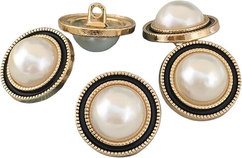 10 PCS Gold Pearl Buttons Plastic Shank for Garment Clothing Accessories Fit Sewing Scrapbooking Garment DIY Decoration in Kuwait