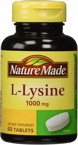 Nature Made Extra Strength L-Lysine 1000 mg Tablets, 60 Count for Protein Synthesis in Kuwait