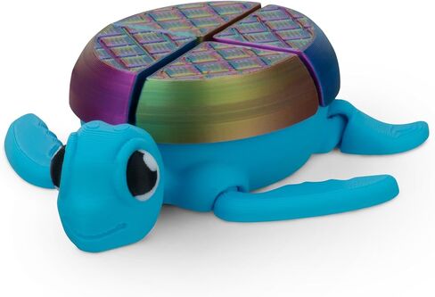 Distractible Turtle Fidget Toy, Articulating Design with Shell Clickers, Pocket-Sized & Durable, Sensory, Stress Relief, ADHD, Autism & Stim (Blue-NEON) in Saudi Arabia