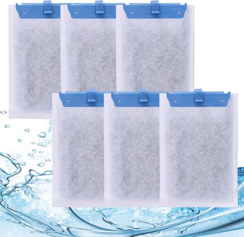6 Pack Aquarium Filter Cartridges - Compatible with Whisper Power Filters, Medium Bio-Bag Replacement for 10i, PF10, IQ10 - High-Efficiency Filtration, Easy to Install, Keeps Water Crystal Clear in Kuwait