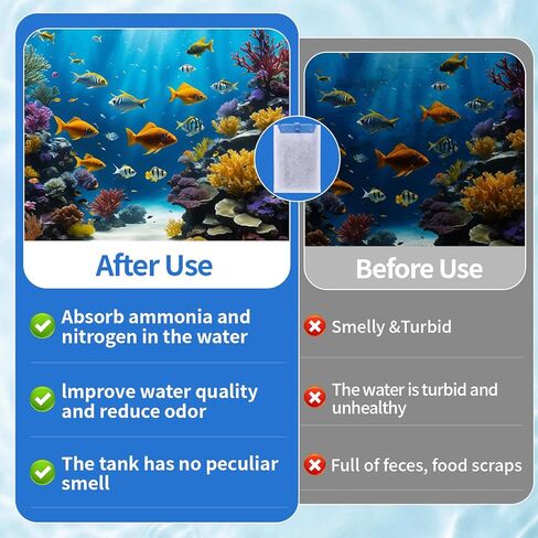 6 Pack Aquarium Filter Cartridges - Compatible with Whisper Power Filters, Medium Bio-Bag Replacement for 10i, PF10, IQ10 - High-Efficiency Filtration, Easy to Install, Keeps Water Crystal Clear in Kuwait