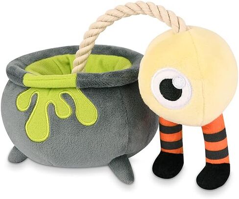 P.L.A.Y. Cute Plush Dog Toys - Howling Haunts Halloween Themed Durable Squeaker Chew Toy, Great for Puppies & Small, Medium, Large Dog - Machine Washable, Recycled Material (Barky's Bite Vampire Fang) in Kuwait