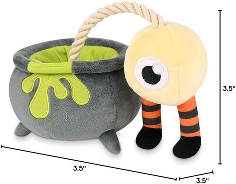 P.L.A.Y. Cute Plush Dog Toys - Howling Haunts Halloween Themed Durable Squeaker Chew Toy, Great for Puppies & Small, Medium, Large Dog - Machine Washable, Recycled Material (Barky's Bite Vampire Fang) in Kuwait