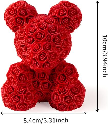 3D Printed Bear Toy – Stress-Relief Desk Toy & Stylish Home Decor Ideal Gift Managing Autism/ADHD Eco-Friendly PLA Design – Purple in Saudi Arabia