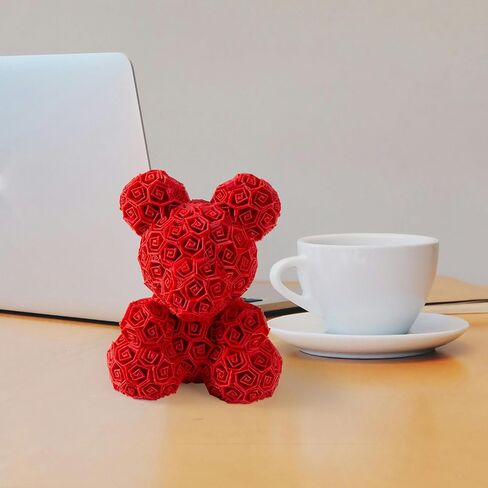 3D Printed Bear Toy – Stress-Relief Desk Toy & Stylish Home Decor Ideal Gift Managing Autism/ADHD Eco-Friendly PLA Design – Purple in Saudi Arabia