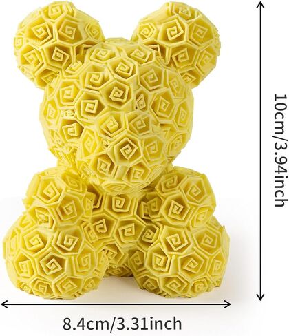 3D Printed Bear Toy – Stress-Relief Desk Toy & Stylish Home Decor Ideal Gift Managing Autism/ADHD Eco-Friendly PLA Design – Purple in Saudi Arabia