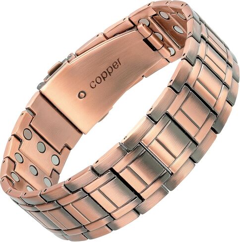 MagnetRX® Pure Copper Bracelet for Men – Effective Ultra Strength Magnetic Copper Bracelets – Adjustable Bracelet Length with Included Sizing Tool (Classic Style) in Kuwait