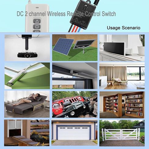 مفتاح التحكم عن بعد للأمام والخلف، مفتاح DC7V-48V 10A، المحرك الخطي 12 فولت، مسافة تحكم تصل إلى 328 قدمًا للمحركات الخطية والمحركات والمزيد. (TX28). in Kuwait