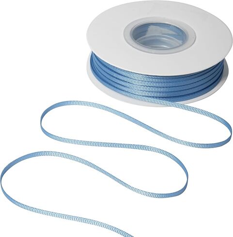 MAYREEL 1/8 Inch Dusty Blue Grosgrain Ribbon Thin Slate Blue for Crafts Gift Wrapping Sewing Wedding Decor Hair Accessories Party Favor Decorations 100 Yards in Kuwait