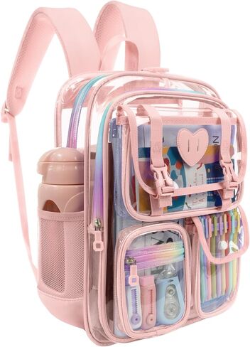 Clear Backpack, Transparent School Bag with Multi-Pockets for Travel, TSA Compliance & Daily Essentials(Starry Sky Color) in Kuwait